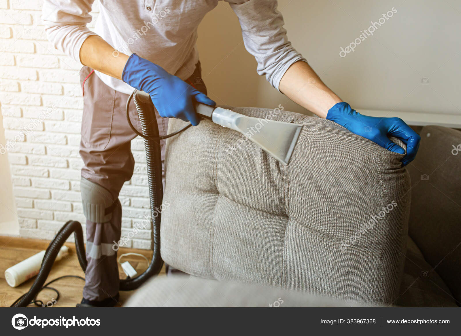 Couch Vacuum Cleaning Service Professional Sofa Cleaner Stock