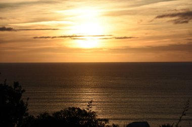 Gün batımında Raglan beach 