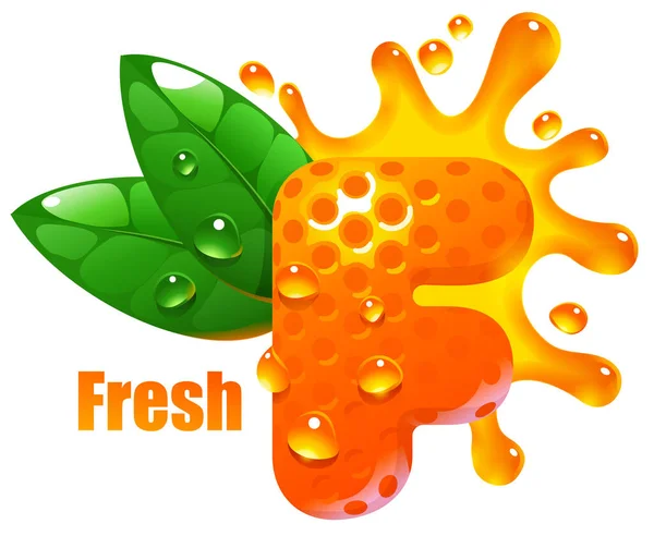 Text Illustration Theme Freshly Squeezed Juice — Stock Photo, Image