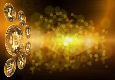 Yüksek teknoloji teknoloji kavramı, arka plan. Web siteleri, uygulamaları ve grafik dekorasyon illüstrasyon kullanın.