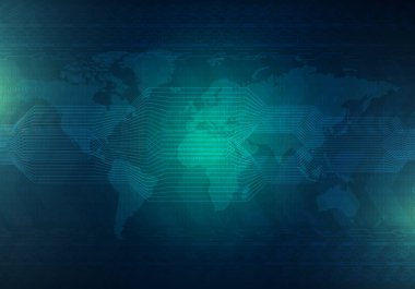 Yüksek teknoloji teknoloji kavramı, arka plan. Web siteleri, uygulamaları ve grafik dekorasyon illüstrasyon kullanın.