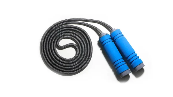 Fikir dekorasyonu dekorasyonu ayarlı, izole edilmiş beyaz arkaplan ile fitness ip atlama üst görünüm. 