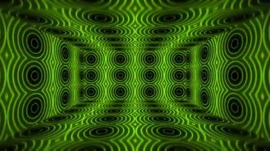 Yeşil elektronik aydınlatma odası, CGI hareket teknolojisi konsepti, arka plan için parlayan neon ışığı.