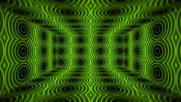 緑の電子照明室 Cgiモーションテクノロジーのコンセプト 背景用の輝くネオン — ストック動画