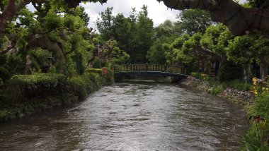 Büyük bir parkta güzel bir manzara, Almanya, Europa Park
