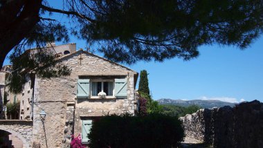 Saint-Paul-de-Vence, Provence, Fransa mimarisinin güzel unsurları ve manzarası