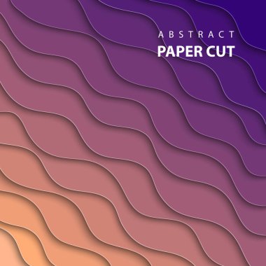 Çok renkli kağıt ile vektör geometrik arka plan şekilleri kesim. 3D soyut kağıt sanat tarzı, iş sunumları, el ilanları, posterler, baskılar, dekorasyon, kartları, broşür kapak için tasarım düzen.