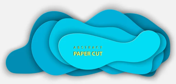 Fond Vectoriel Avec Des Formes Papier Couleur Bleu Profond Style — Image vectorielle
