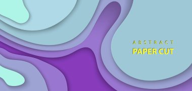 Vektör arka plan neon renkler kağıdı şekilleri kesin. 3D soyut gerçekçi kağıt dekorasyon, dokulu karton dalgalı, düzeni tasarım şablonu, afiş, broşür, kitap kapağı tasarımı. 