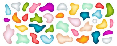 Soyut modern grafik sıvı elementler kümesi. 