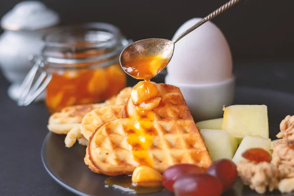 Gambar Non Kontras Nada Efek Matte Sarapan Yang Komprehensif Untuk — Stok Foto