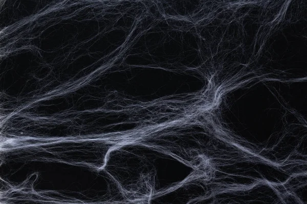 Cadılar Bayramı konsepti. Siyah arka plan üzerinde soyut örümcek ağı.