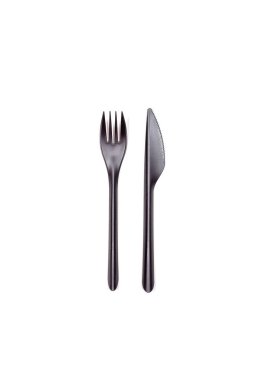 Fork and knife isolated on white background. clipart