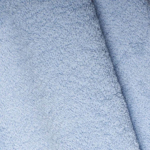 Niebieski Ręcznik Frotte Tekstura Zbliżenie — Zdjęcie stockowe