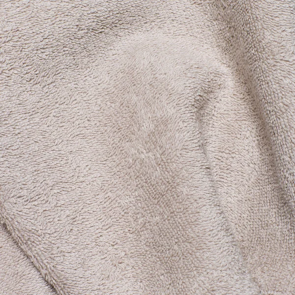 Terry Towel Beige Texture Closeup — Stock Photo, Image