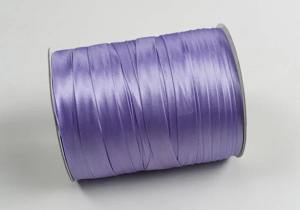 Silk sewing tape. lavender — Stock Photo, Image