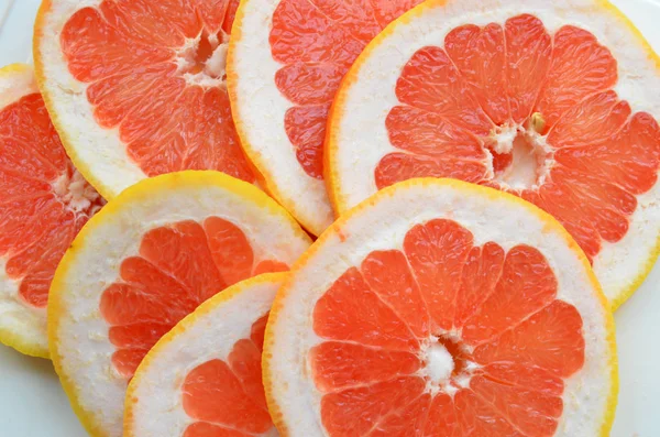 Grapefruit Slices Summer Day — Stock Photo, Image