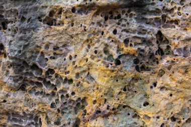 Kum taşı dokusunun ayrıntıları. Güzel kumtaşı yapısı, doğal taş..