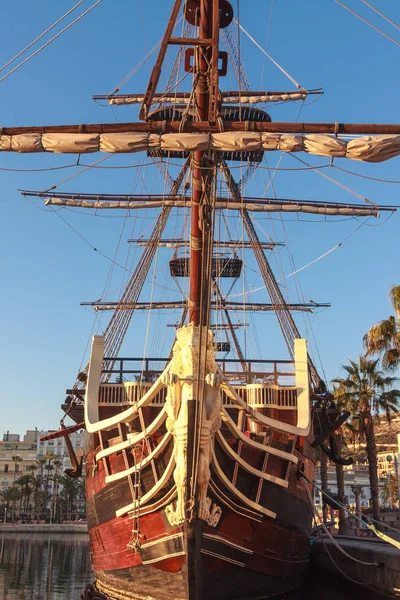 Replica of a Spanish Galleon at Alicante Harbour, Spain