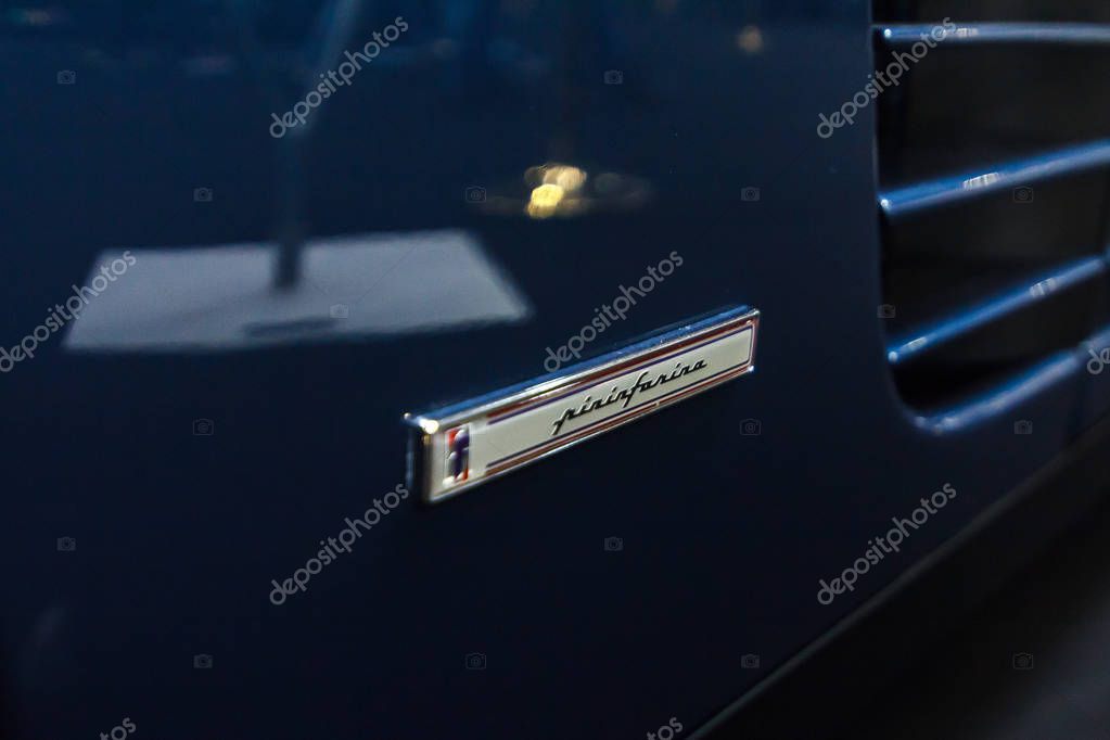 Prague, Czech Republic - April 13th 2019: Testarossa Logo at Autoshow PVA EXPO Praha Letnany 2019