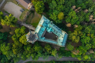 Yeşil Ahşap Eski Kale Havadan Görünümü