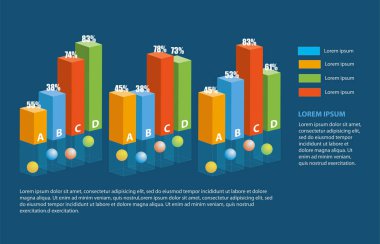 Infographic elemanları, bilgi, vektör çizim
