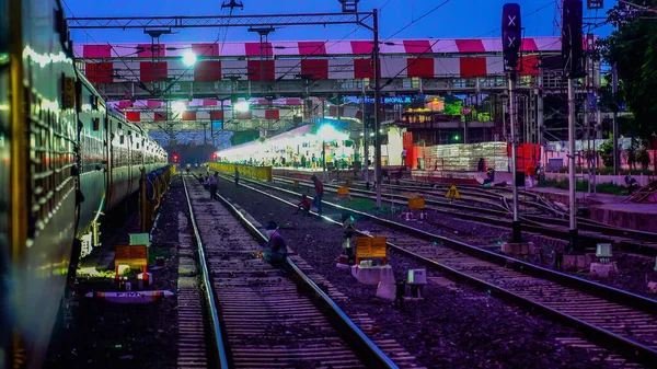 Gyönyörű Indiai Vasúti Utazás Több Helyről — Stock Fotó