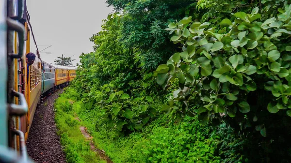 Gyönyörű Indiai Vasúti Utazás Több Helyről — Stock Fotó