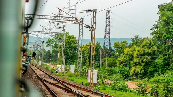 Viagem Ferroviária Indiana Bonita Vários Lugares — Fotografia de Stock