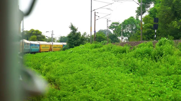 Beau Voyage Train Indien Depuis Plusieurs Endroits — Photo