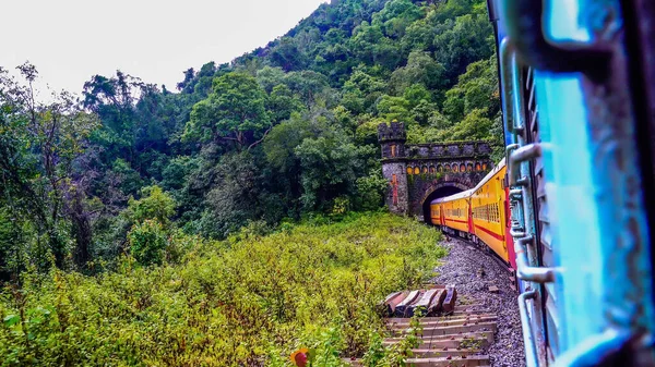 Viagem Ferroviária Indiana Bonita Vários Lugares — Fotografia de Stock