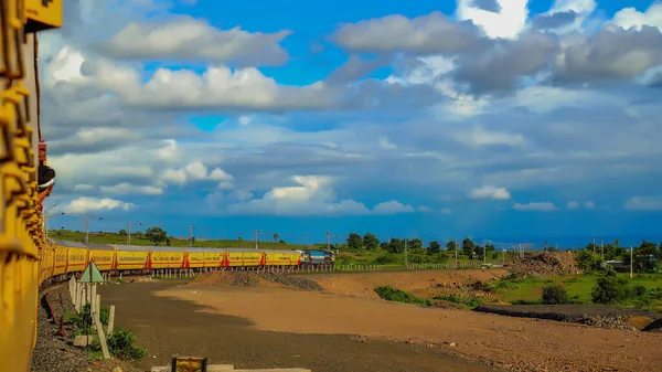 Beau Voyage Train Indien Depuis Plusieurs Endroits — Photo