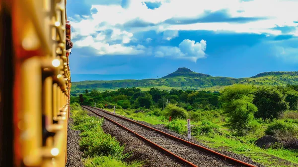 Viagem Ferroviária Indiana Bonita Vários Lugares — Fotografia de Stock