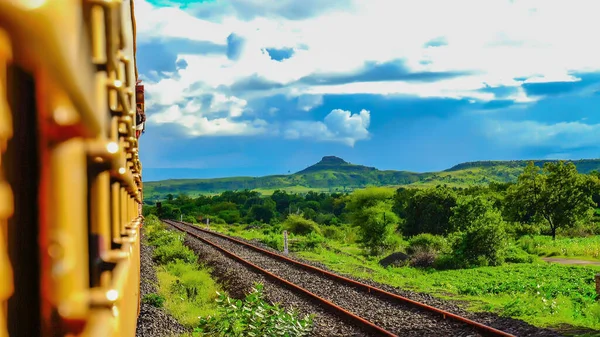 Beau Voyage Train Indien Depuis Plusieurs Endroits — Photo