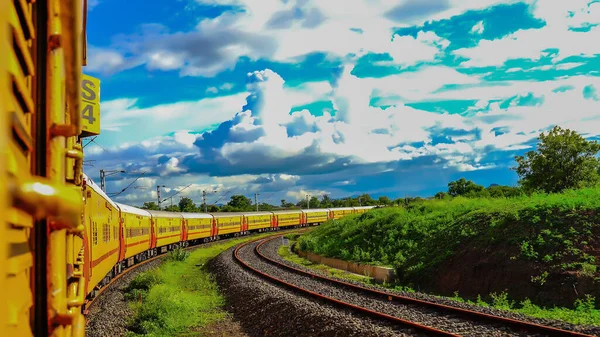 Beau Voyage Train Indien Depuis Plusieurs Endroits — Photo