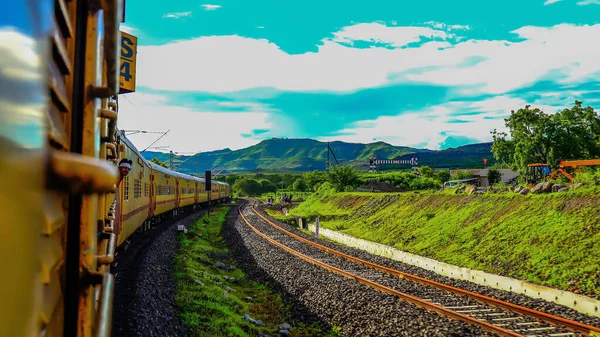 Beau Voyage Train Indien Depuis Plusieurs Endroits — Photo