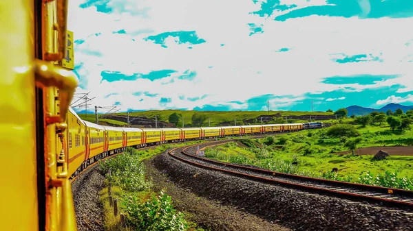 Beau Voyage Train Indien Depuis Plusieurs Endroits — Photo