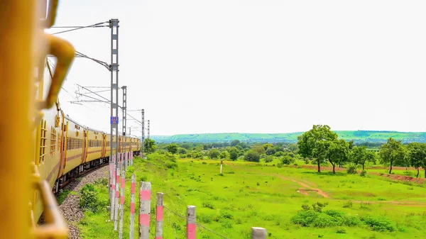 Viagem Ferroviária Indiana Bonita Vários Lugares — Fotografia de Stock