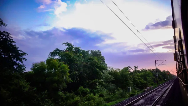 複数の場所から美しいインドの鉄道旅 — ストック写真
