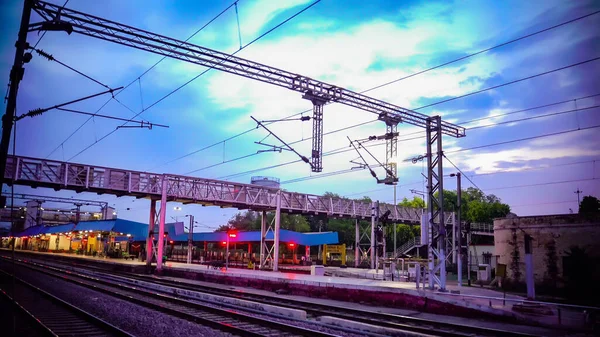 Viagem Ferroviária Indiana Bonita Vários Lugares — Fotografia de Stock