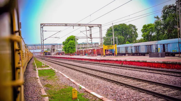 Beau Voyage Train Indien Depuis Plusieurs Endroits — Photo