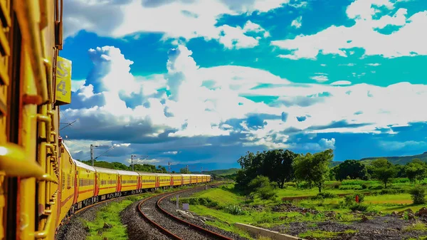 Beau Voyage Train Indien Depuis Plusieurs Endroits — Photo