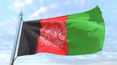 Ülke Afganistan bayrağı dokuma