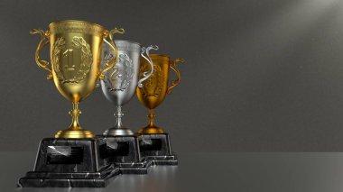 Arka plan üzerinde izole parlak kupa