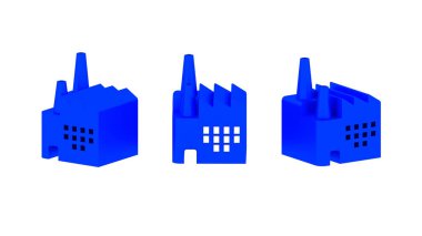 Beyaz arka plan üzerinde izole baca ile Insdustry temsil simgesi