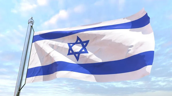 Flag Country Israel Weaving Air Flying Sky — Stock Photo, Image