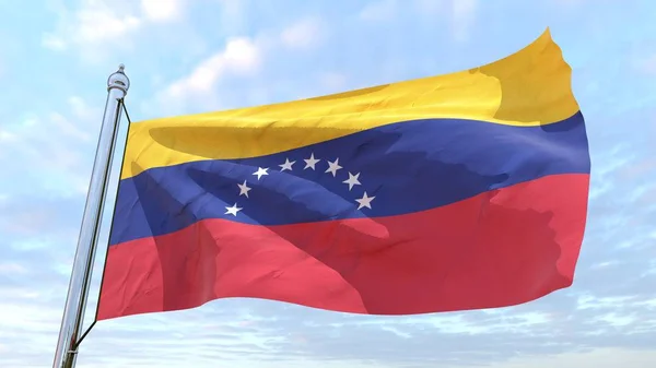 Vlag Van Het Land Venezuela Weven Lucht Vliegen Lucht — Stockfoto