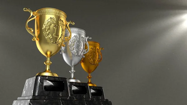 Arka plan üzerinde izole parlak kupa