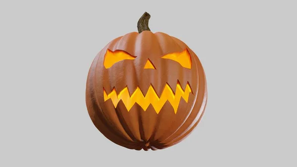 Ilustrace Halloween Pumpking Vyřezal Pro Cestách Dovolené Jack Lantern Vykreslování — Stock fotografie