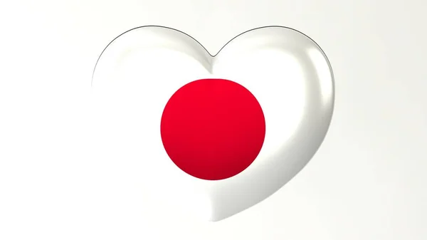 모양의 렌더링 플래그 일본을 — 스톡 사진